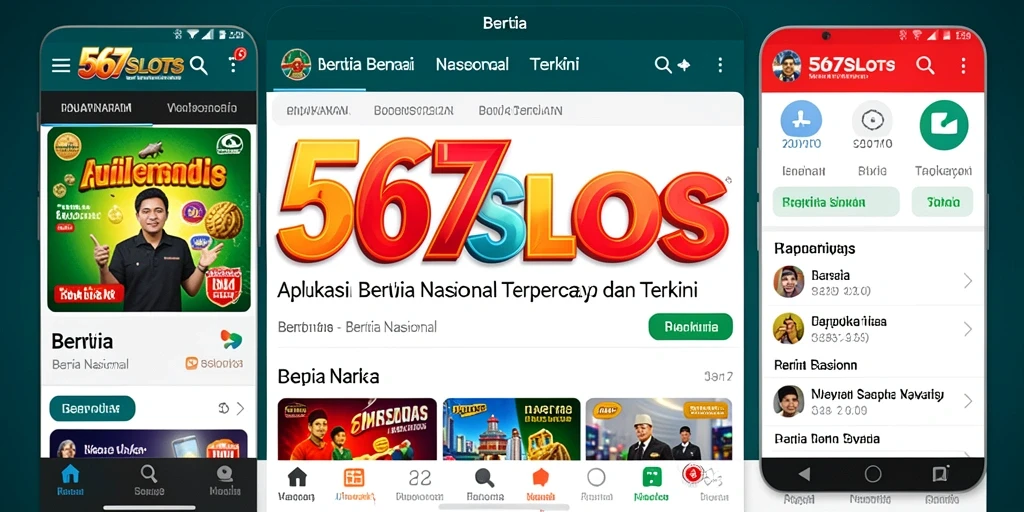 Tampilan antarmuka aplikasi Berita Nasional 567SLOTS.
