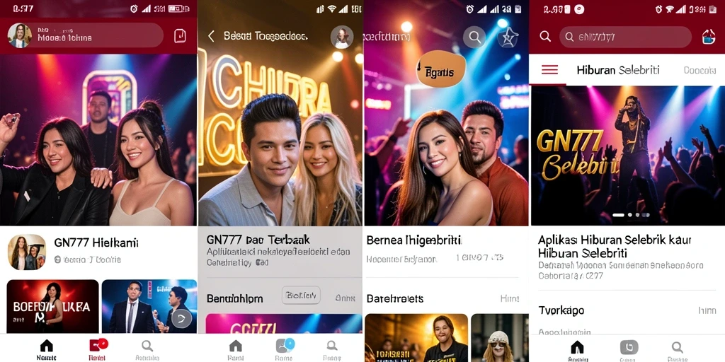 Antarmuka GN777 menampilkan berita selebriti terkini dengan jelas.