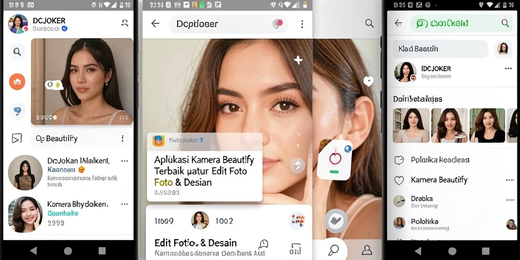 Antarmuka aplikasi IDCJOKER yang menarik untuk edit foto.