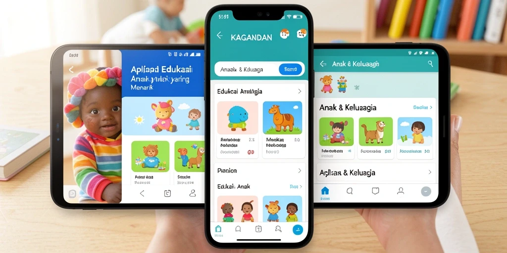 Antarmuka KAGANDAN yang ceria dan interaktif untuk belajar anak.
