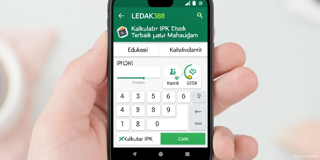 Antarmuka aplikasi <strong>LEDAK388</strong> yang sederhana dan efektif untuk Kalkulator IPK.