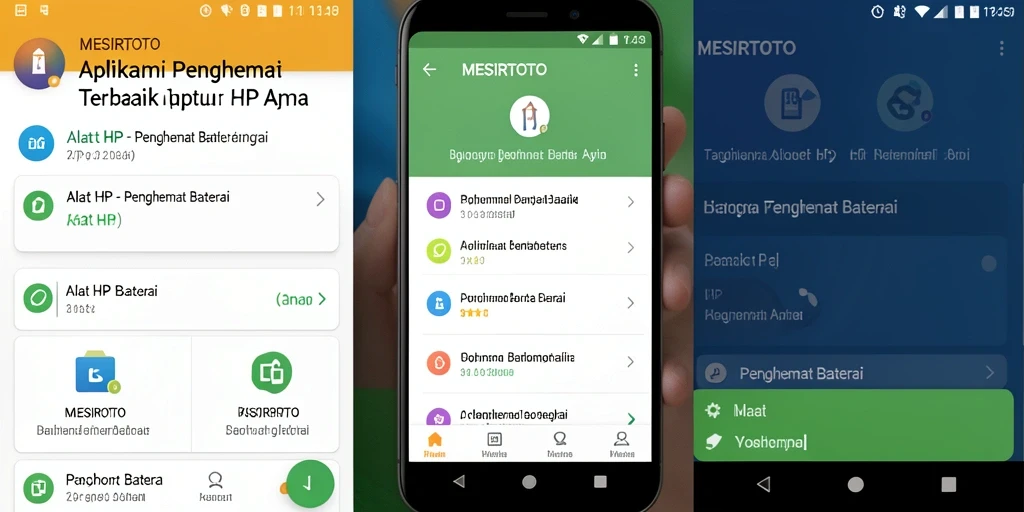 Tampilan antarmuka MESIRTOTO dengan fitur Penghemat Baterai yang mudah digunakan.