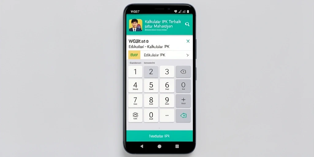 Antarmuka aplikasi Kalkulator IPK WG87 yang intuitif dan user-friendly.