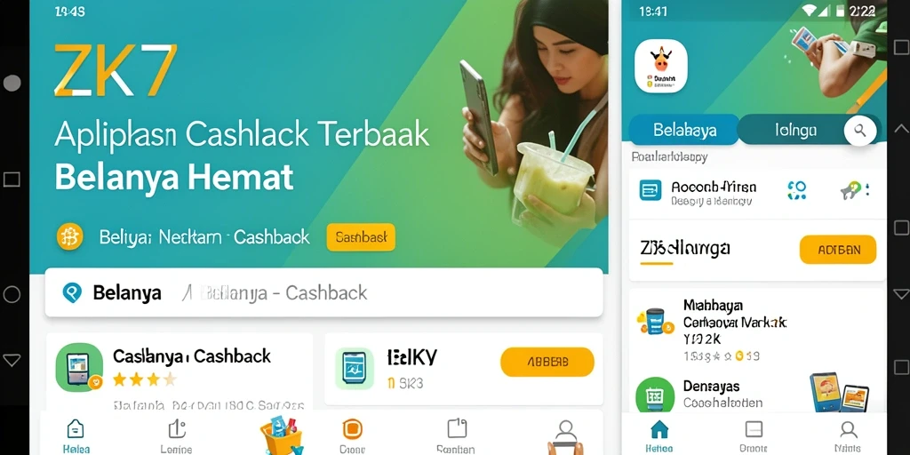 Antarmuka ZK7 yang menampilkan fungsi Cashback dengan jelas.